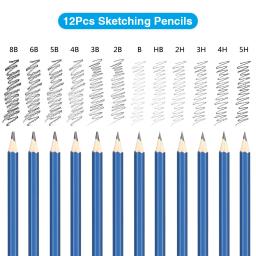 95/144 pçs lápis de cor esboço conjunto lápis de desenho conjunto de ferramentas de arte kit aquarela óleo metálico lápis para o artista arte suprimentos - Image 3