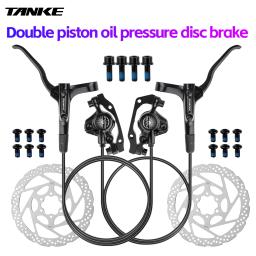 Tanke mt200 bicicleta freio a disco hidráulico mtb freio bl br 800/1600mm freio de bicicleta 2 pistão 3 dedo alavanca aço peças atualização - Image 3