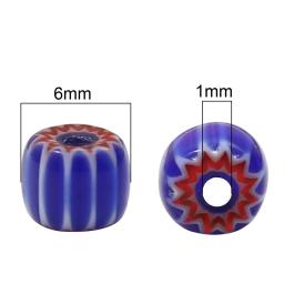 Contas De Vidro Artesanais com Balde Listrado, Mil Flores, Abóbora Nepalesa, Contas Espalhadas, Fios De Mão DIY, Colar Acce, 30PCs - Image 5
