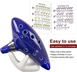 Instrumento de sopro com pontuação e cordão, Alto C, 12 buracos, Holiday Gift - Image 4
