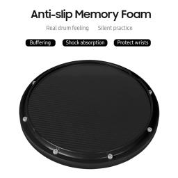 Silent Drum Practice Training Pad, Carbon Fiber Dumb Drum, acessório de percussão para profissionais e iniciantes, 10" - Image 4