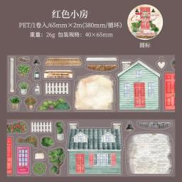 1 rolo 2m fita sonho jardim paisagismo corte livro fundo decoração material adesivos scrapbooking corte 65mm * 2m - Image 6