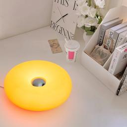 Bauhaus candeeiro de mesa usb plug quarto lâmpada cabeceira sala estar jantar decoração donut luz ambiente - Image 4