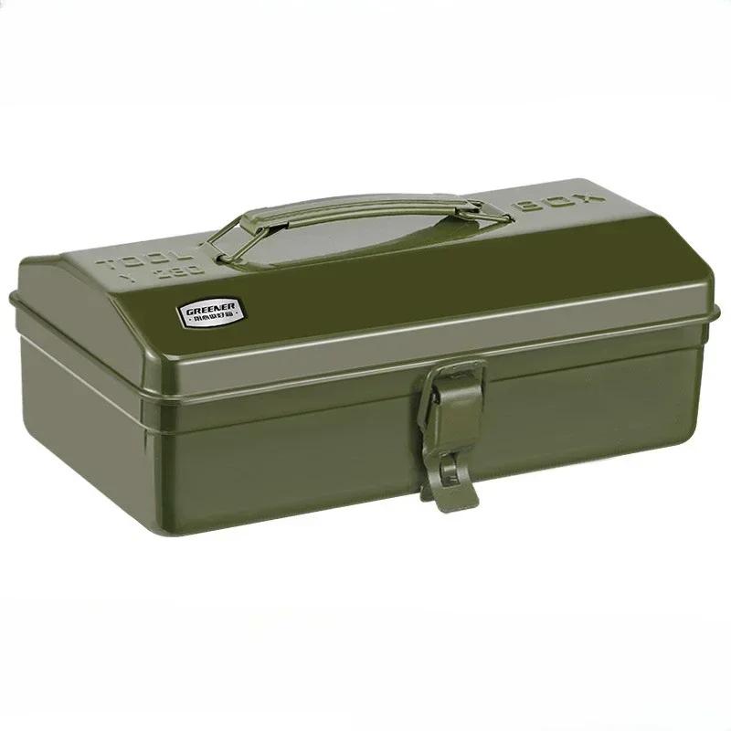 Profissional portátil Metal Tool Storage Box, Multi funcional grande caso impermeável, acessórios eletricista - Image 1