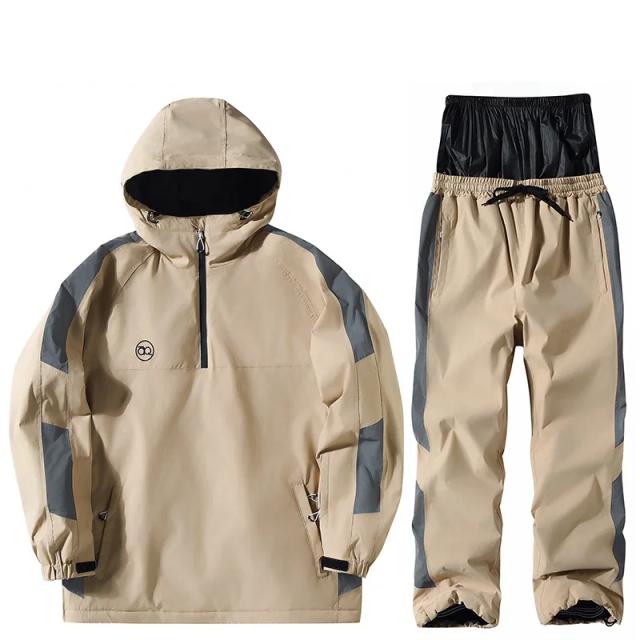 Jaqueta de Esqui Snowboard Inverno com Capuz para Homens e Mulheres