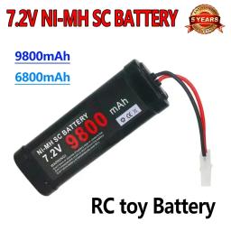 Bateria de Substituição NiMH com Conector de Descarga Tamiya 7.2V, 9800mAh, 6800mAh, Compatível com Brinquedos RC, Carros de Corrida, Barco, Aeronave - Image 1
