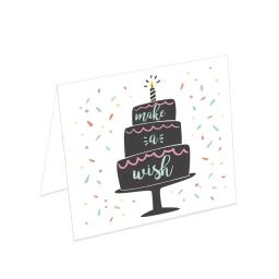 Feliz aniversário cartão de presente de impressão dos desenhos animados com envelope para festa bênção convidar imagem aleatória - Image 5
