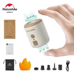 Natureh-Mini portátil multi-função elétrica inflável bomba, Outdoor Camping colchão de ar, 3 em 1 iluminação - Image 1