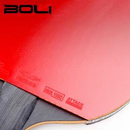 BOLI-Raquetes De Tênis De Mesa Com Tampa, Raquete De Ping Pong, Lâmina De Madeira Pura, Borracha Tensa Não-Pegajosa, 7-ply, Alta Qualidade, 2Pcs - Image 4
