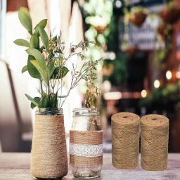 Corda de juta Vintage natural para artesanato DIY, barbante serapilheira, corda, embrulho, juta, cânhamo, jardinagem, decoração de casamento, 1mm, 2mm - Image 6