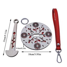 Suporte De Fio De Madeira Spinning Com Alça De Pulso, Ferramentas De Tricô, Acessórios De Crochet, Costura DIY, Carretel De Rosca, Enrolador De Bola De Lã - Image 5