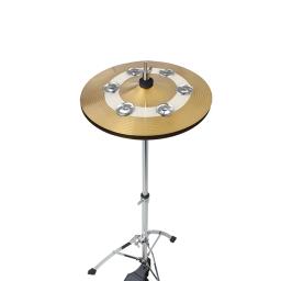 Oi Hat Tambourine Drum Set, Sinos de aço inoxidável, Percussão Instrumento Peças e Acessórios, Anel Bell Cymbals - Image 1