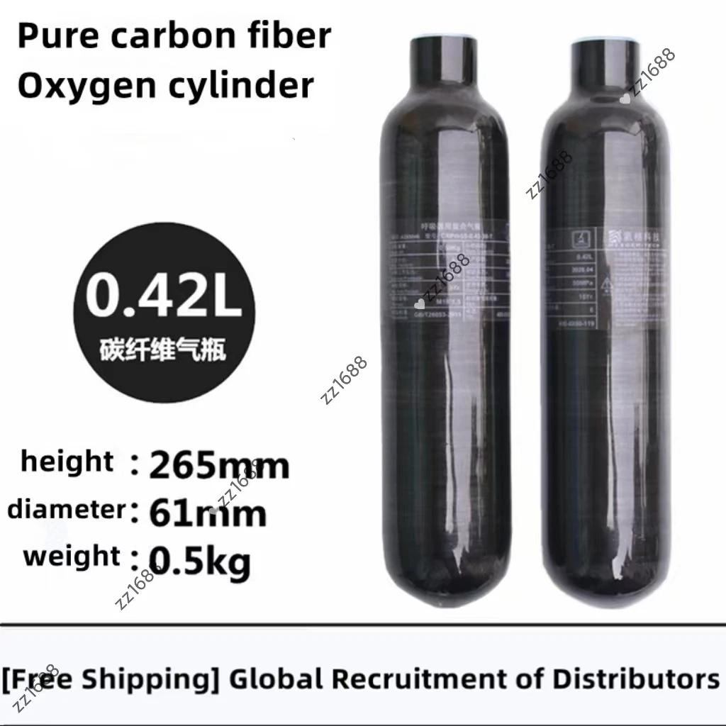 Tanque do cilindro HPA da fibra do carbono, cilindro de gás de alta pressão, caça do mergulho de FX, M18, 1,5, 4500Psi, 300Bar, 30Mpa, 0.36L, 0.42L, 0.5L - Image 1