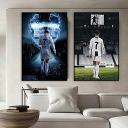 Modern Sports Athletes Back Shadow Poster Prints, Football Stars Wall Art, pinturas em lona, quadro para sala de estar, Home Decor - Image 4