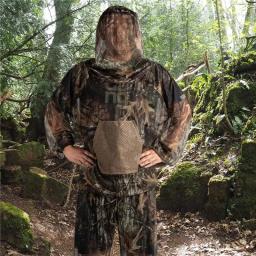 Roupas de pesca usar bens equipamentos verão anti-mosquito pesca ghillie terno roupas de caça camuflagem terno acampamento malha - Image 4