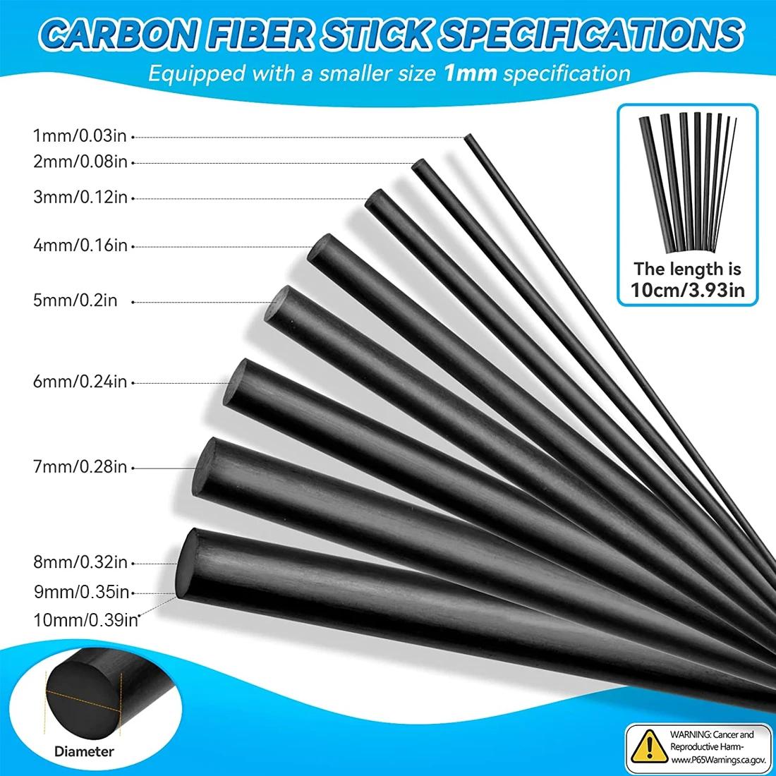 Kit de varas de pesca de fibra de carbono FishTrip para reparo de vara de alta resistência 1mm ~ 10mm * 10cm para reparo de vara de pesca quebrada - Image 1