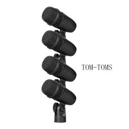 Novidades 7 Kits Stage Drum Microfone Full Metal Bass Snare Tom-tom Condensador Microfone Dinâmico Instrumento Musical Profissional - Image 3