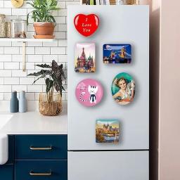 50 pçs 100 pçs quadrado forte magnético ímã de geladeira crachá 50x50mm botão peças diy ímãs decorativos para casa escritório cozinha parede - Image 4