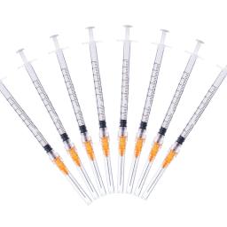 Seringa veterinária de plástico com agulhas, Seringa descartável para Pet Farm Animal, gato, cachorro, porco, gado, ovelhas, cavalos Tool Parts, 1ml, 10pcs - Image 2