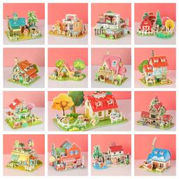 Modelo de blocos de construção 3D para crianças, papel artesanal, brinquedos tridimensionais, presentes educativos, bricolage - Image 6
