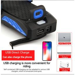 Suporte do telefone móvel para farol de bicicleta, 1 parte, 4 em 1, conveniente, portátil, carregamento USB, acessórios de bicicleta, download gratuito - Image 6