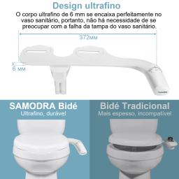 SAMODRA-Pulverizador não elétrico do bidé do bocal duplo, assento do toalete, acessórios do banheiro, chuveiro higiênico, mão direita e esquerda - Image 4
