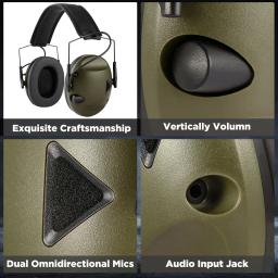 Nr21db eletrônico muff tiro earmuff caça tático fone de ouvido protetor auditivo proteção alta qualidade - Image 4