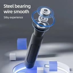 Pular corda com comprimento ajustável Cordas de aço, pular corda, rolamentos de esferas, adequado para homens e mulheres, exercício de perda de peso - Image 4