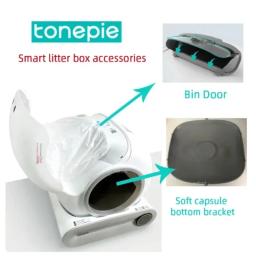 Tonepie Automatic Cat Litter Box Acessórios, Cápsula Inferior, Furo de Ventilação, Rubber Plug Bin, Porta Areia Controle Pad, Pet Supplies - Image 1