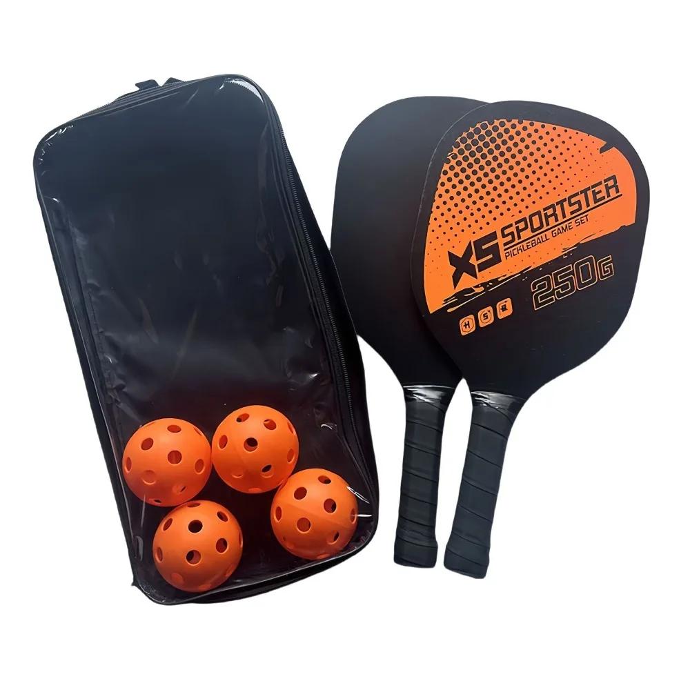 2 raquetes e 4 pickleballs raquetes de pickleball conjunto de madeira com saco pickleball paddle pickleball acessórios raquete pickleball - Image 1