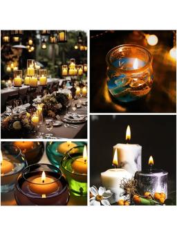 Kit De Fabricação De Vela De Algodão De Baixa Fumaça, Suportes De Pavio Pré-Cera, 60 Pontos De Cola, Cera De Abelha De Soja, Adulto Fazendo Velas, 15cm, 6 polegadas, 100Pcs - Image 6