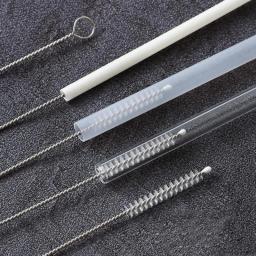 Kit de escova de limpeza de canudo, tubo reutilizável, limpador de tubos, nylon, aço inoxidável, escovas de limpeza longas para garrafas de copo de bebê - Image 2