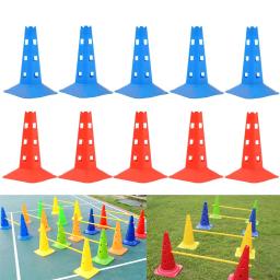 Cones de 32cm para futebol esporte rugby treinamento basquete cone marcador disco cones treino portátil marca multicolorido - Image 1