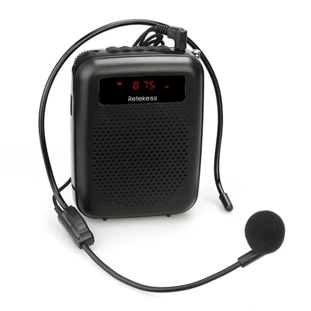 Potente Megafone Portátil 1200mAh com Microfone, Suporte de 12W, Gravação, MP3 Player e Rádio FM - Ideal para Guias e Aulas