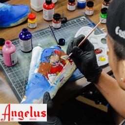 Angelus-Tinta acrílica para couro, feita sob medida, tênis de mão, pintada, bolsa de grafite, sapatos, sem desbotar, 118ml, 4oz - Image 2