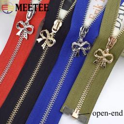 Zíperes de metal para jaquetas e vestuário, zíperes fechados, kit de reparação Zip decorativo, acessórios de costura DIY, 40-70cm, 2 PCs, 5PCs, 3 # - Image 4
