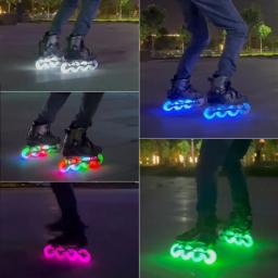 LED Flash Roda, patins de velocidade, fantasia do rolo, pneus PU, patins em linha, Rock, 60mm, 62mm, 64mm, 68mm, 70mm, 72mm, 76mm, 80 milímetros, 90 milímetros, 100 milímetros, 110 milímetros, 125 milímetros, 4 PCes - Image 4