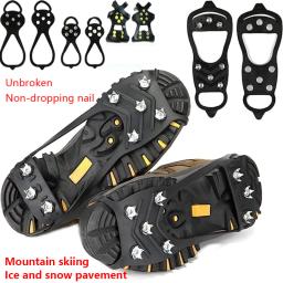 Tampa de sapato esportiva de inverno para mulheres e homens, antiderrapante, garras de gelo, escalada na neve, picos, grampos Crampon, botas, 5, 8 Stud, 2 peças - Image 1