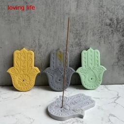 Mão criativa de Fátima incenso varas, molde de silicone, gesso ioga DIY, flor da vida, bandeja titular, decoração para casa - Image 3