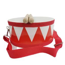 Tambor Snare percussão instrumento conjunto para crianças, mão de madeira, 8 Polegada, senso de ritmo, brinquedos para crianças, vermelho e branco - Image 2