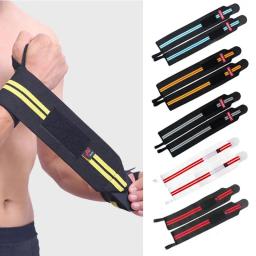 1 par pulseira suporte de pulso levantamento de peso ginásio treinamento suporte de pulso cinta envoltório crossfit powerlifting cinta de cinta de pulso - Image 1