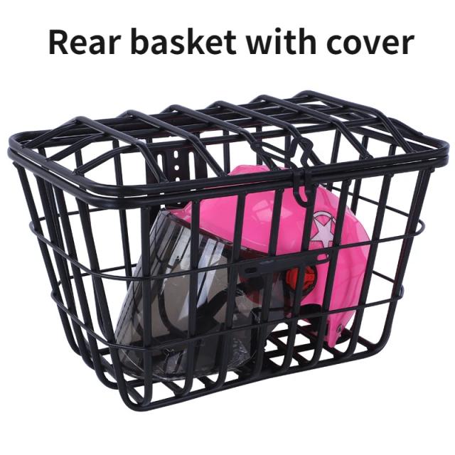 Cestas de Alta Capacidade para Bicicletas: Dianteira e Traseira, Ideal para Capacete e Acessórios de Mountain Bike, 43cm