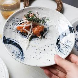 Prato de cerâmica, bife japonês, prato de pizza, prato, salada, disco, cerâmica, talheres, pratos de jantar - Image 2