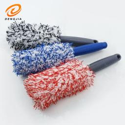 Escova De Limpeza De Microfibra De Pelúcia Ferramentas De Manutenção Escova Para Aro De Pneu, Cubo De Roda, Beleza, Lavagem De Carro, Suprimentos - Image 2