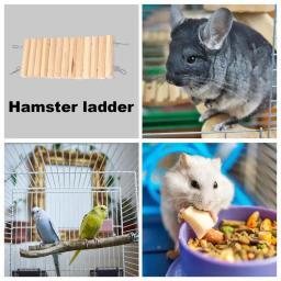 Escada De Escalada De Madeira para Pequenos Animais, Hamster, Pássaro, Papagaio, Brinquedo, Gaiola, Acessórios para Cobaia, Esquilo, Sugar Glider - Image 6