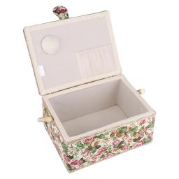 Cesta De Costura Impressa Floral com Alça, Caixa De Artesanato De Tecido, Armazenamento Diversos, Organizador doméstico - Image 5