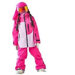 Terno de esqui profissional para meninas inverno quente roupas de snowboard esporte ao ar livre neve wear grosso à prova dwaterproof água crianças jaqueta de esqui calça - Image 5