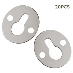 Round Metal Keyhole cabide para imagem, pendurado ganchos para pintura a óleo Frame, suporte da foto, prateleira espelho suportes, fixadores, 20PCs, 23mm - Image 2