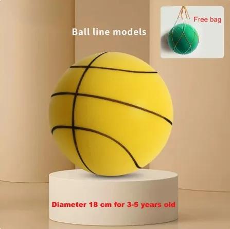 Bola de Basquete Silenciosa Squeezable para Treinos Internos, Fácil de Agarrar e Ideal para Diversas Atividades, 24cm