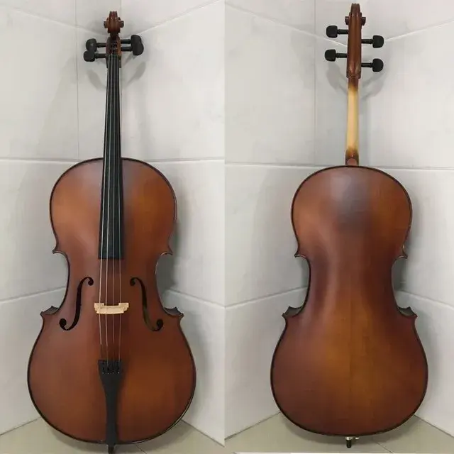 Guitarra e Violoncelo de Madeira Maciça Top Maple para Iniciantes e Profissionais em Tamanhos 4/4, 3/4, 1/2 e 1/8